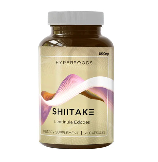 SHIITAKE (LENTINULA EDODES) ORGANICO - FRASCO X 1000 MG X 60 CÁPSULAS.                                                                                                El Hongo adaptógeno nutraceútico de Japón: VIH, acné, manchas y cicatrices,  gripes,