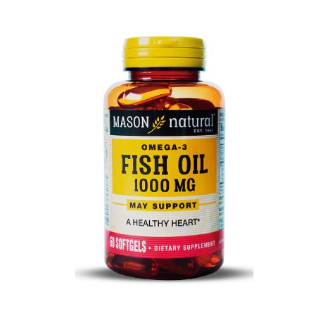 Omega 3, Aceite de Pescado en Cápsulas 1000 mg x 60 u - Mason Natural