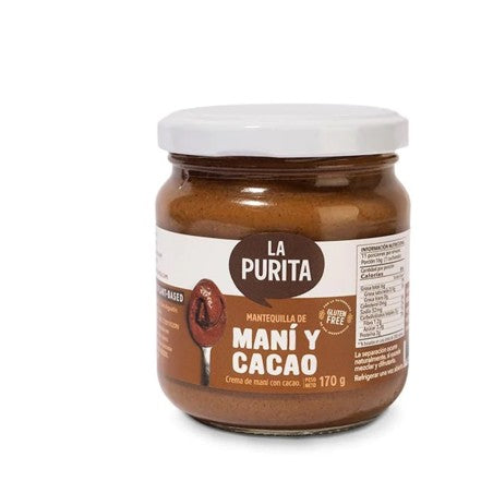 Mantequilla de Maní con Cacao x 170 g - La Purita