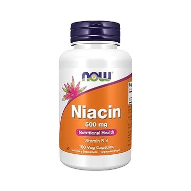 Niacina, Vitamina B3 en Cápsulas 500 mg x 100 u - Now Foods