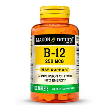 Vitamina B12 en Tabletas 250 mcg x 100 u - Mason Natural