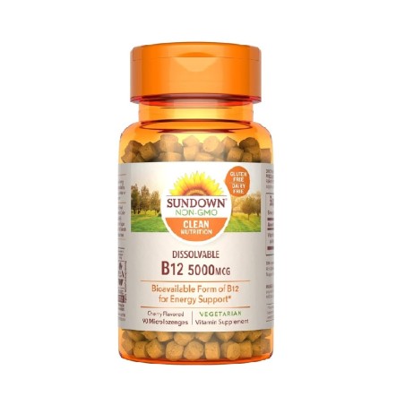 Vitamina B12 en Tabletas Disolubles 5000 mcg x 90 u - Sundown